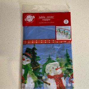 Christmas House | Holiday Table Cover Linen Dining Christmas Hanukkah Winter